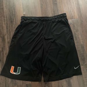 Nike Miami hurricanes gym shorts